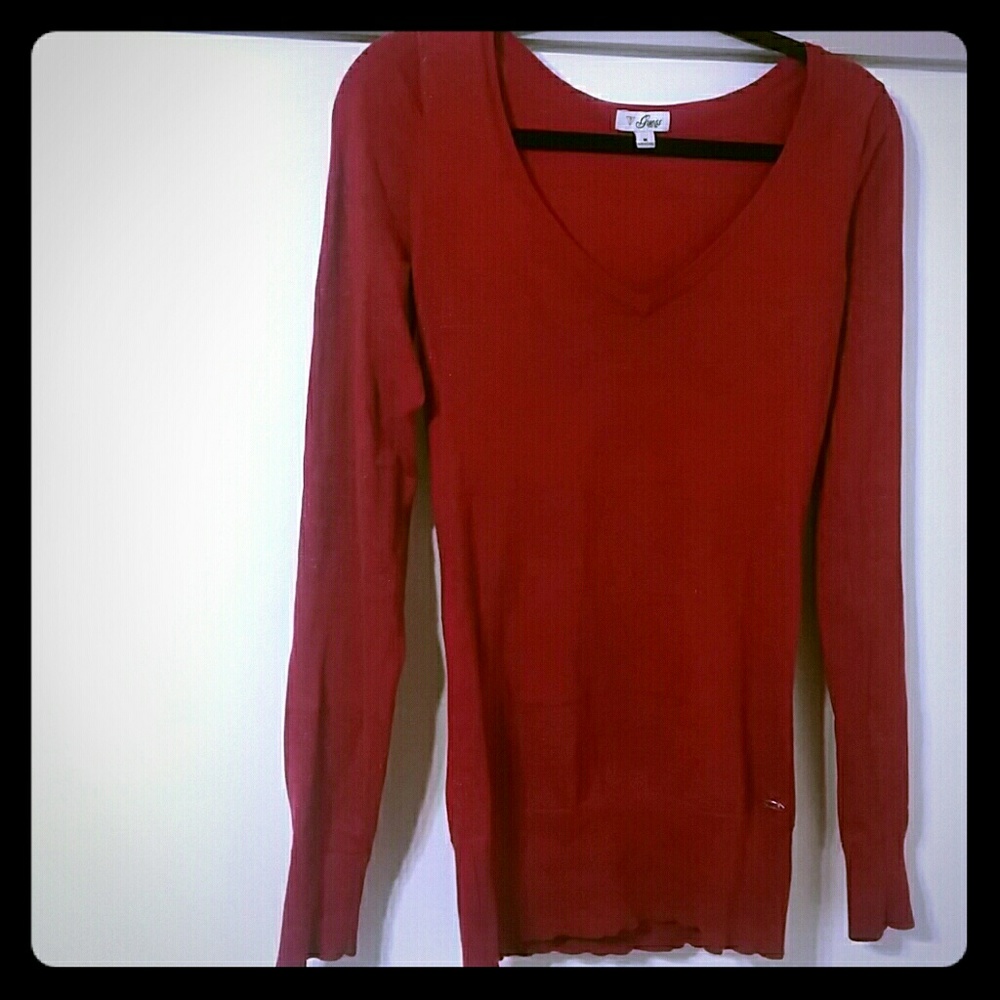 Red Sweater Top